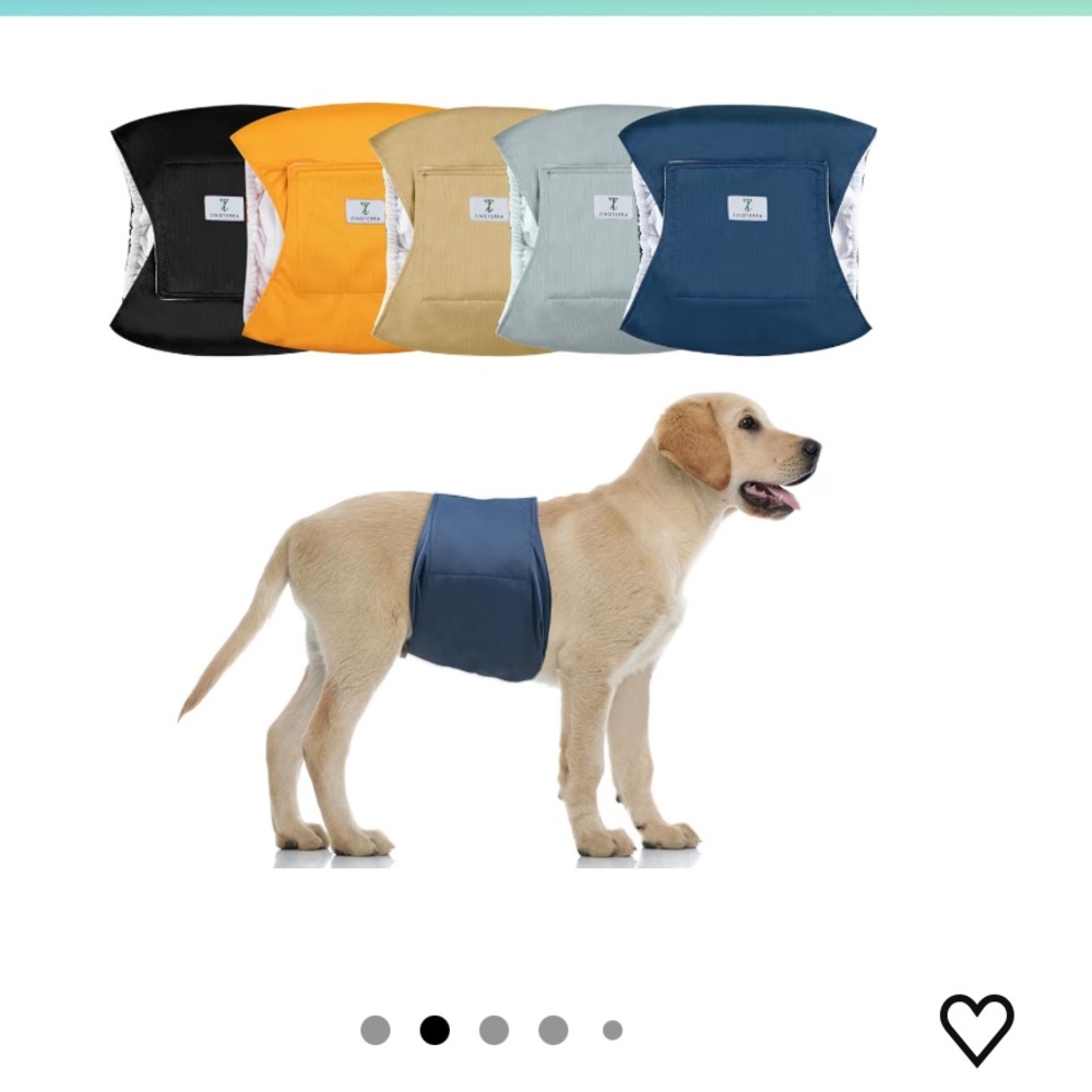 Dog Diaper Wraps - Black, Tan, Gray, Blue Olive Green Medium